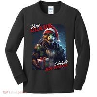 Dino Claus Kids Long Sleeve Shirt thumb 0