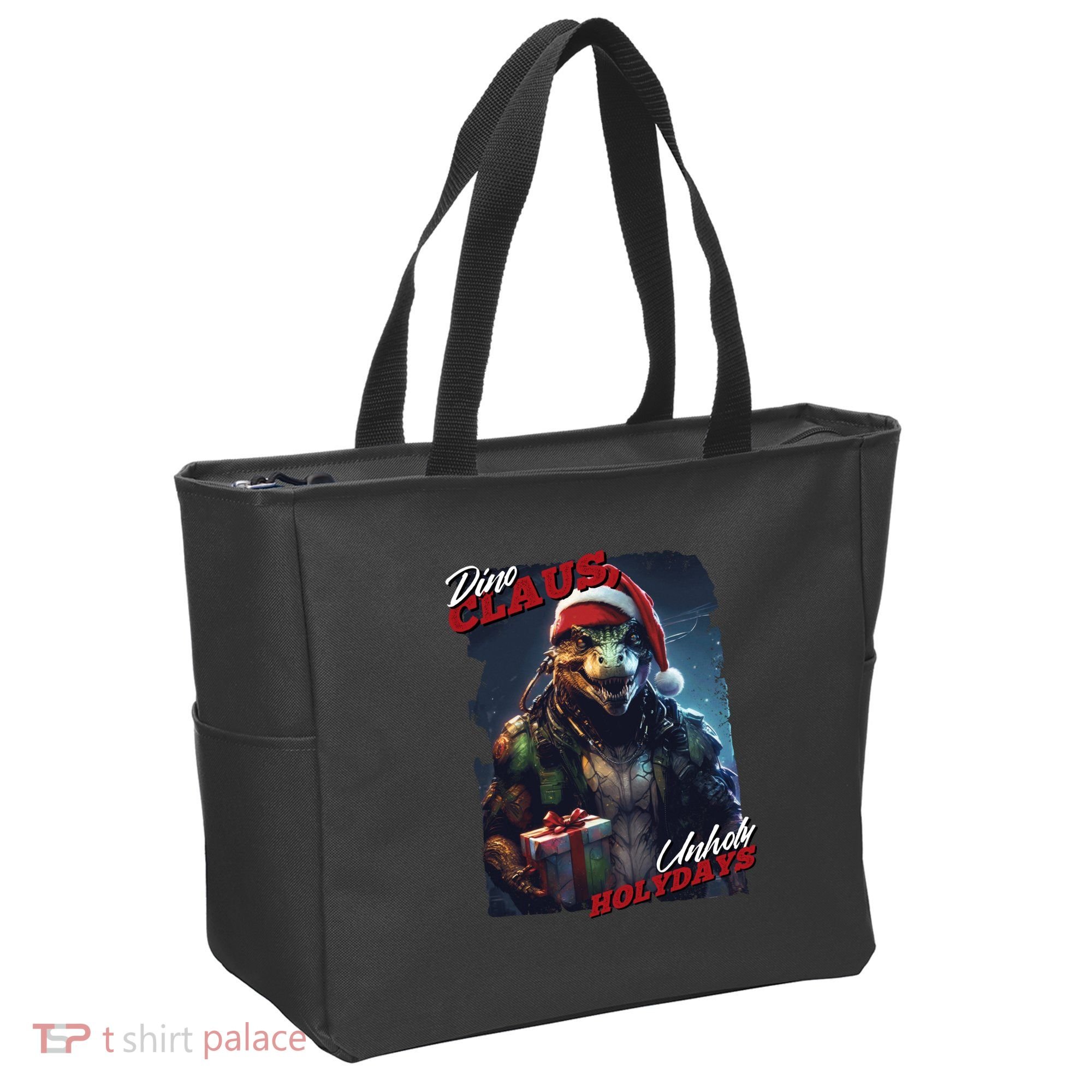 Dino Claus Tote Bag
