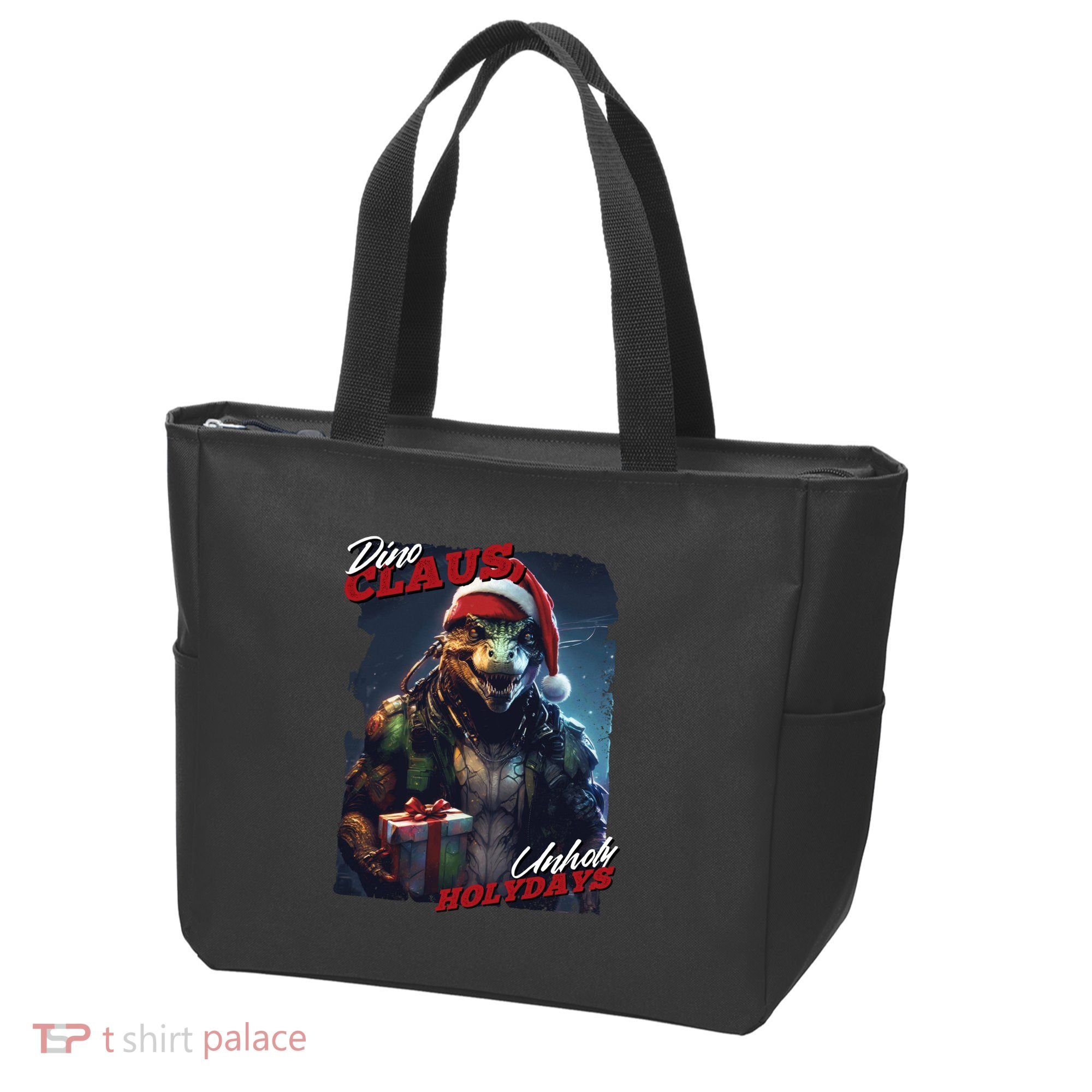 Dino Claus Tote Bag