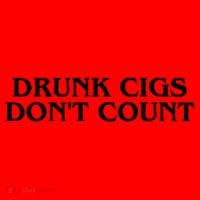 Drunk Cigs Dont Count Funny Santa Hat thumb 1