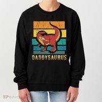 Daddysaurus Cool Dad Dinosaur With Sunglasses Women's Sweatshirt thumb 0