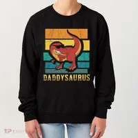 Daddysaurus Cool Dad Dinosaur With Sunglasses Women's Sweatshirt thumb 0
