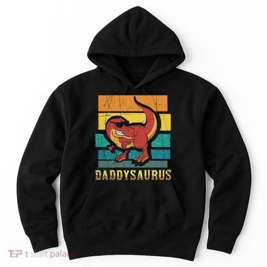 Daddysaurus Cool Dad Dinosaur With Sunglasses Hoodie