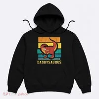 Daddysaurus Cool Dad Dinosaur With Sunglasses Hoodie thumb 0