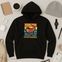 Daddysaurus Cool Dad Dinosaur With Sunglasses Hoodie thumb 3