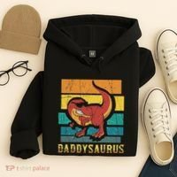 Daddysaurus Cool Dad Dinosaur With Sunglasses Hoodie thumb 4