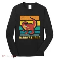Daddysaurus Cool Dad Dinosaur With Sunglasses Long Sleeve Shirt thumb 0