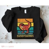 Daddysaurus Cool Dad Dinosaur With Sunglasses Sweatshirt thumb 2