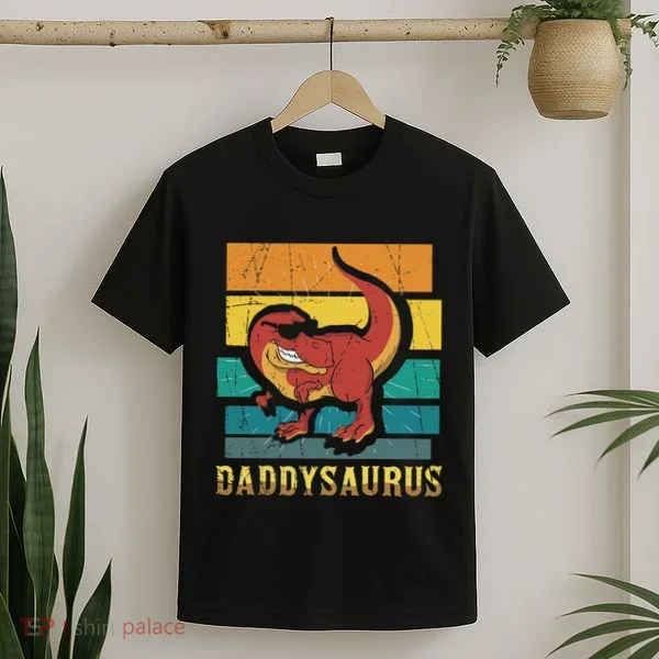 Daddysaurus Cool Dad Dinosaur With Sunglasses T-Shirt