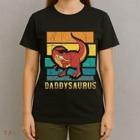 Daddysaurus Cool Dad Dinosaur With Sunglasses T-Shirt thumb 4