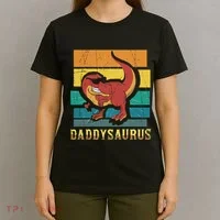 Daddysaurus Cool Dad Dinosaur With Sunglasses T-Shirt thumb 4