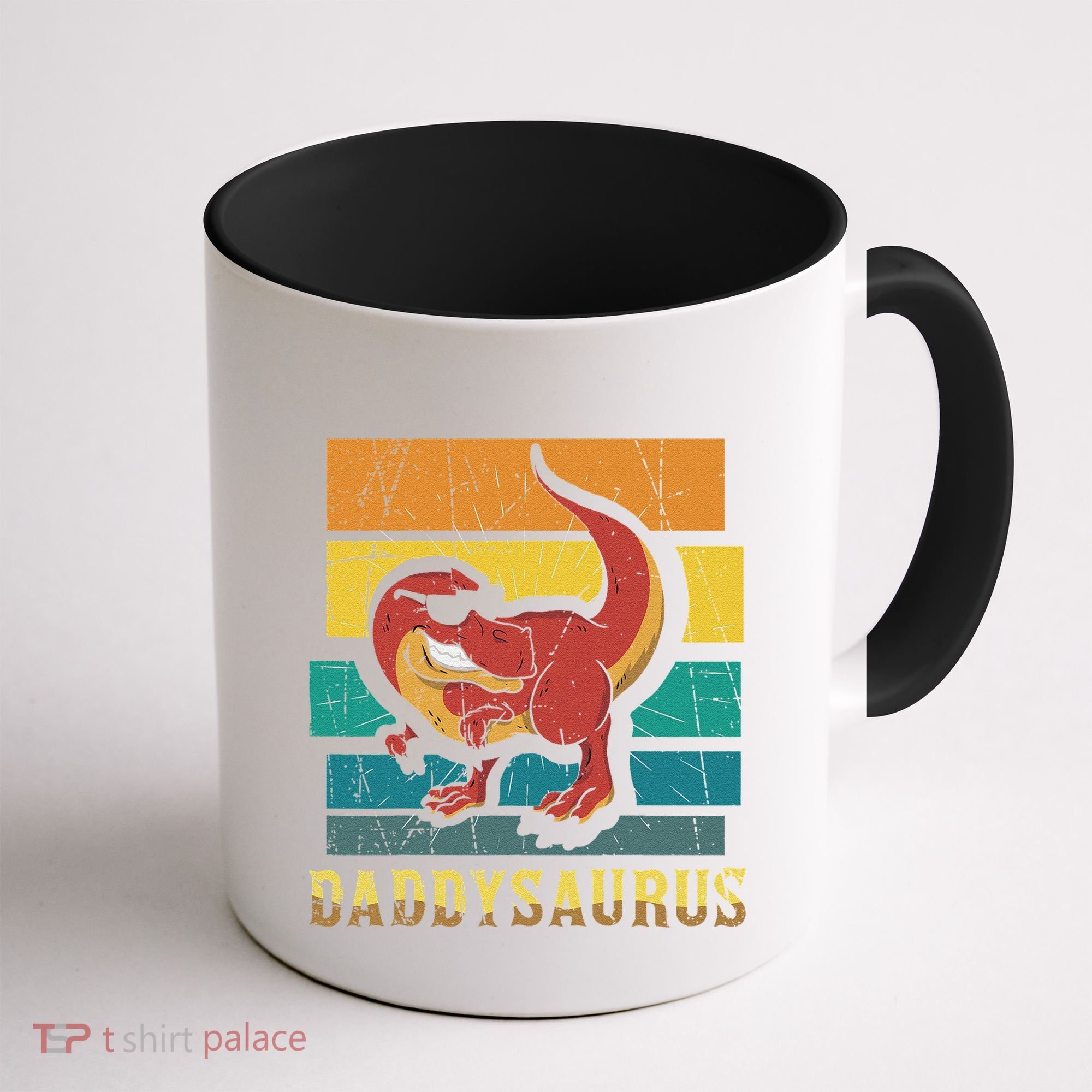 Daddysaurus Cool Dad Dinosaur With Sunglasses Coffee Mug