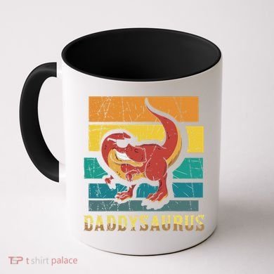 Daddysaurus Cool Dad Dinosaur With Sunglasses Coffee Mug