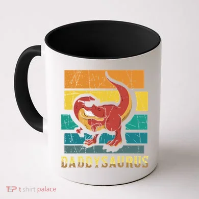 Daddysaurus Cool Dad Dinosaur With Sunglasses Coffee Mug