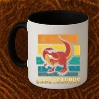 Daddysaurus Cool Dad Dinosaur With Sunglasses Coffee Mug thumb 2