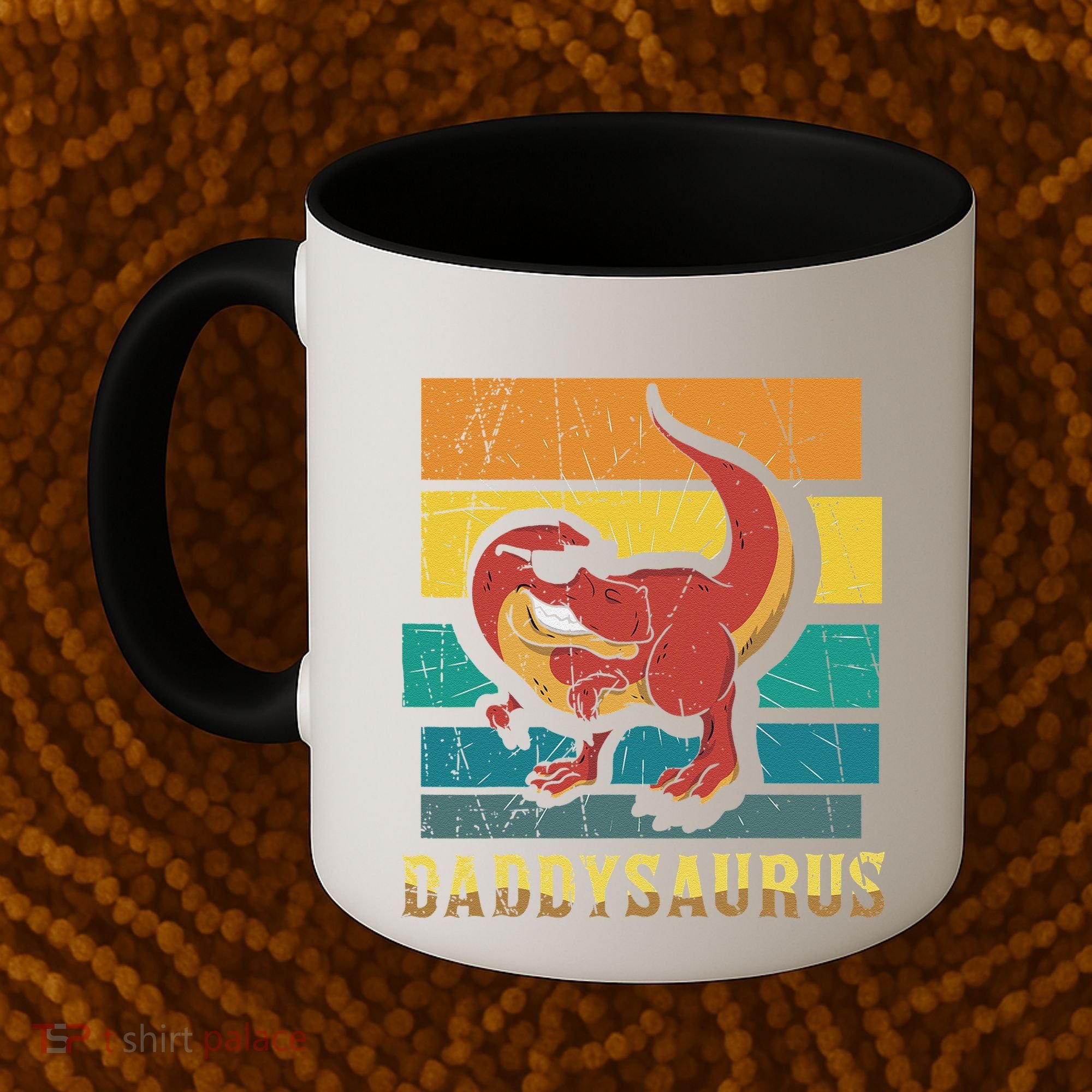 Daddysaurus Cool Dad Dinosaur With Sunglasses Coffee Mug