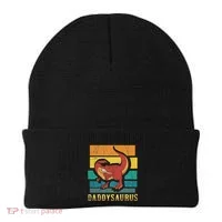 Daddysaurus Cool Dad Dinosaur With Sunglasses Beanie thumb 0