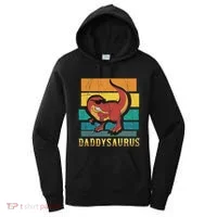 Daddysaurus Cool Dad Dinosaur With Sunglasses Women's Hoodie thumb 0