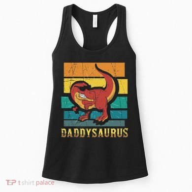 Daddysaurus Cool Dad Dinosaur With Sunglasses Women's Tank Top