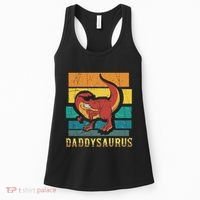 Daddysaurus Cool Dad Dinosaur With Sunglasses Women's Tank Top thumb 0
