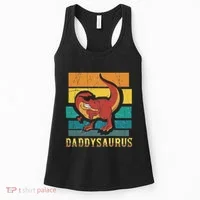 Daddysaurus Cool Dad Dinosaur With Sunglasses Women's Tank Top thumb 0