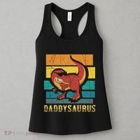 Daddysaurus Cool Dad Dinosaur With Sunglasses Women's Tank Top thumb 3