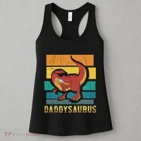 Daddysaurus Cool Dad Dinosaur With Sunglasses Women's Tank Top thumb 3