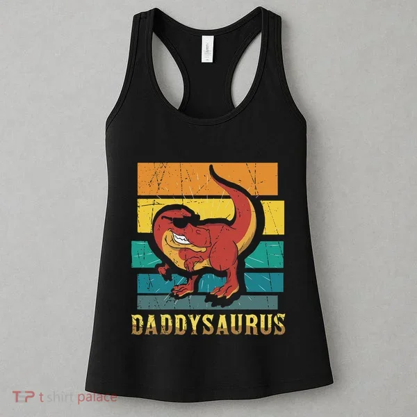Daddysaurus Cool Dad Dinosaur With Sunglasses Women's Tank Top