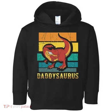 Daddysaurus Cool Dad Dinosaur With Sunglasses Toddler Hoodie