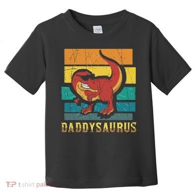 Daddysaurus Cool Dad Dinosaur With Sunglasses Toddler T-Shirt