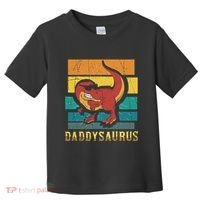 Daddysaurus Cool Dad Dinosaur With Sunglasses Toddler T-Shirt thumb 0