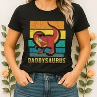 Daddysaurus Cool Dad Dinosaur With Sunglasses Women's T-Shirt thumb 2