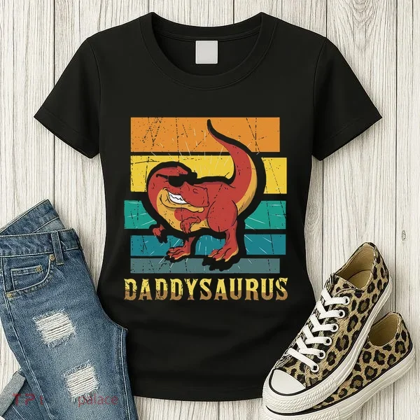 Daddysaurus Cool Dad Dinosaur With Sunglasses Women's T-Shirt
