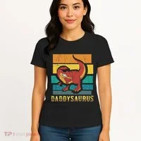 Daddysaurus Cool Dad Dinosaur With Sunglasses Women's T-Shirt thumb 4