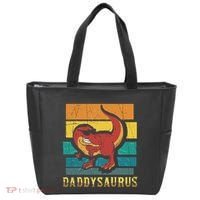 Daddysaurus Cool Dad Dinosaur With Sunglasses Tote Bag thumb 0