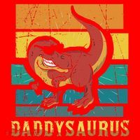 Daddysaurus Cool Dad Dinosaur With Sunglasses Santa Hat thumb 1
