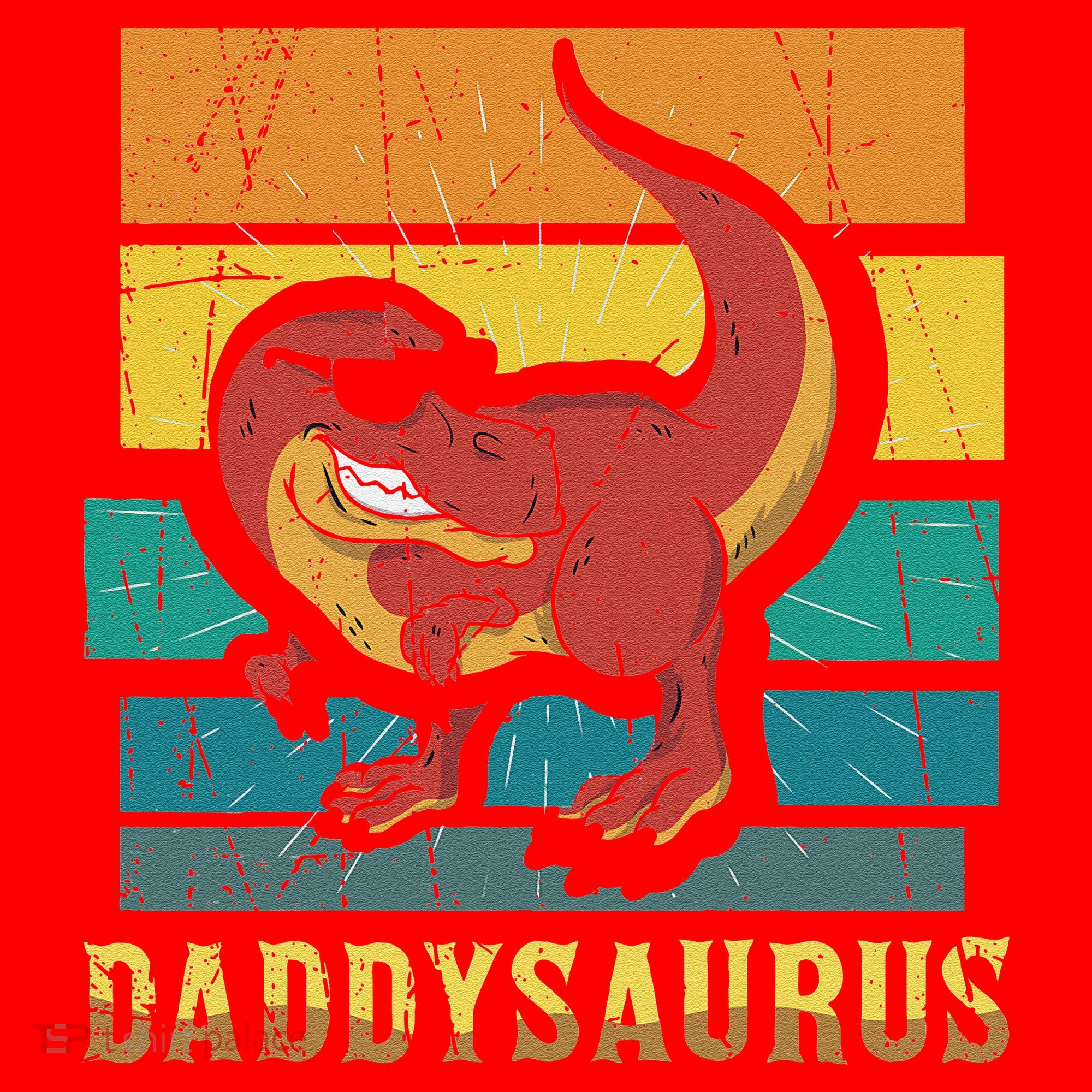 Daddysaurus Cool Dad Dinosaur With Sunglasses Santa Hat