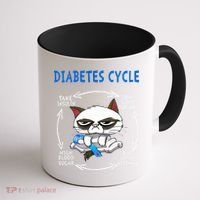 Diabetes Cycle Diabetes Awareness Funny Cat Outfits Coffee Mug thumb 1