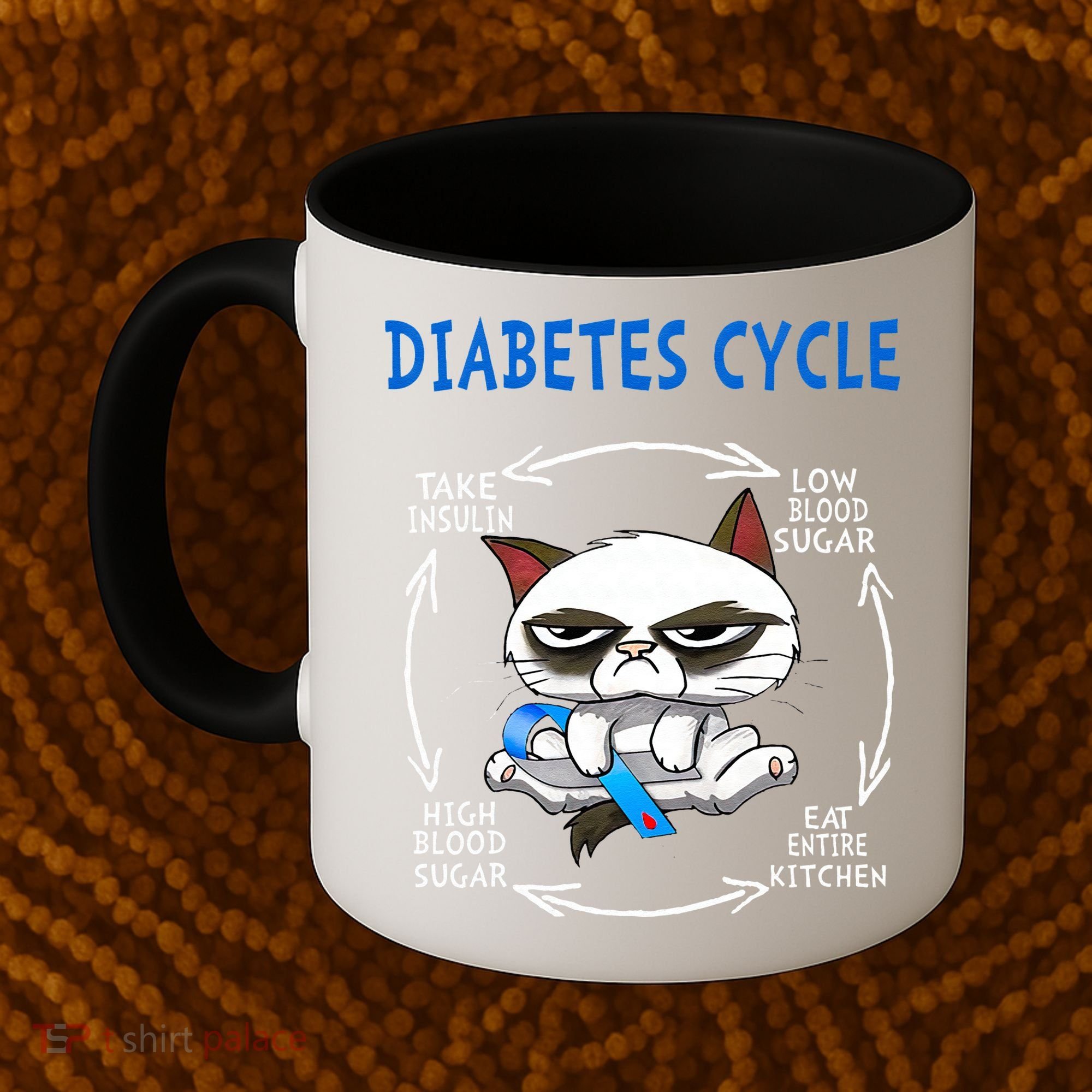 Diabetes Cycle Diabetes Awareness Funny Cat Outfits Coffee Mug