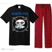 Diabetes Cycle Diabetes Awareness Funny Cat Outfits Pajama Set thumb 0