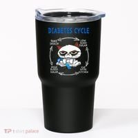 Diabetes Cycle Diabetes Awareness Funny Cat Outfits Tumbler thumb 0