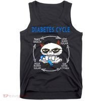 Diabetes Cycle Diabetes Awareness Funny Cat Outfits Tank Top thumb 0