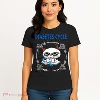 Diabetes Cycle Diabetes Awareness Funny Cat Outfits Women's T-Shirt thumb 4