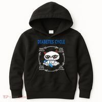 Diabetes Cycle Diabetes Awareness Funny Cat Outfits Kids Hoodie thumb 0