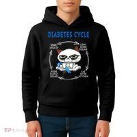 Diabetes Cycle Diabetes Awareness Funny Cat Outfits Kids Hoodie thumb 4