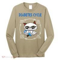 Diabetes Cycle Diabetes Awareness Funny Cat Outfits Long Sleeve Shirt thumb 0