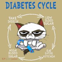 Diabetes Cycle Diabetes Awareness Funny Cat Outfits Sweatshirt thumb 2