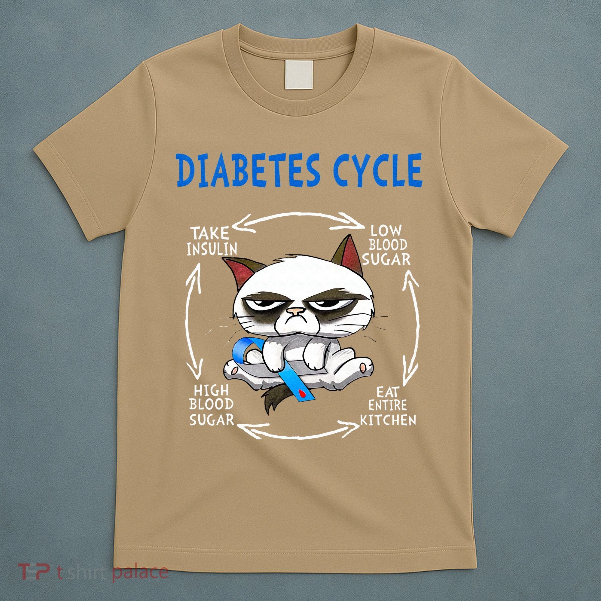 Diabetes Cycle Diabetes Awareness Funny Cat Outfits T-Shirt