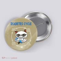 Diabetes Cycle Diabetes Awareness Funny Cat Outfits Button thumb 0
