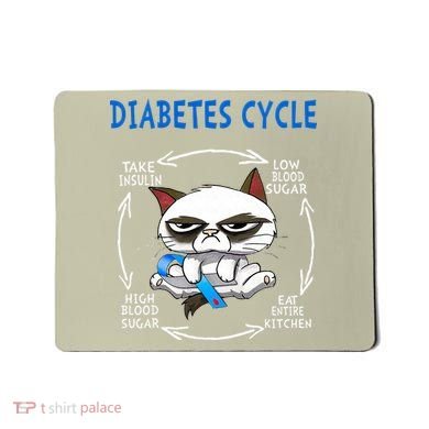 Diabetes Cycle Diabetes Awareness Funny Cat Outfits Mousepad